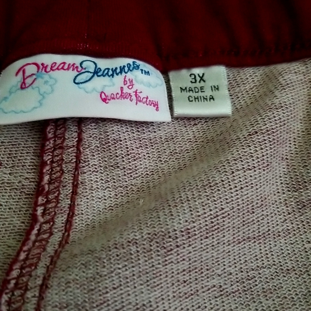 Quacker Factory Red Jeggings Size 3x